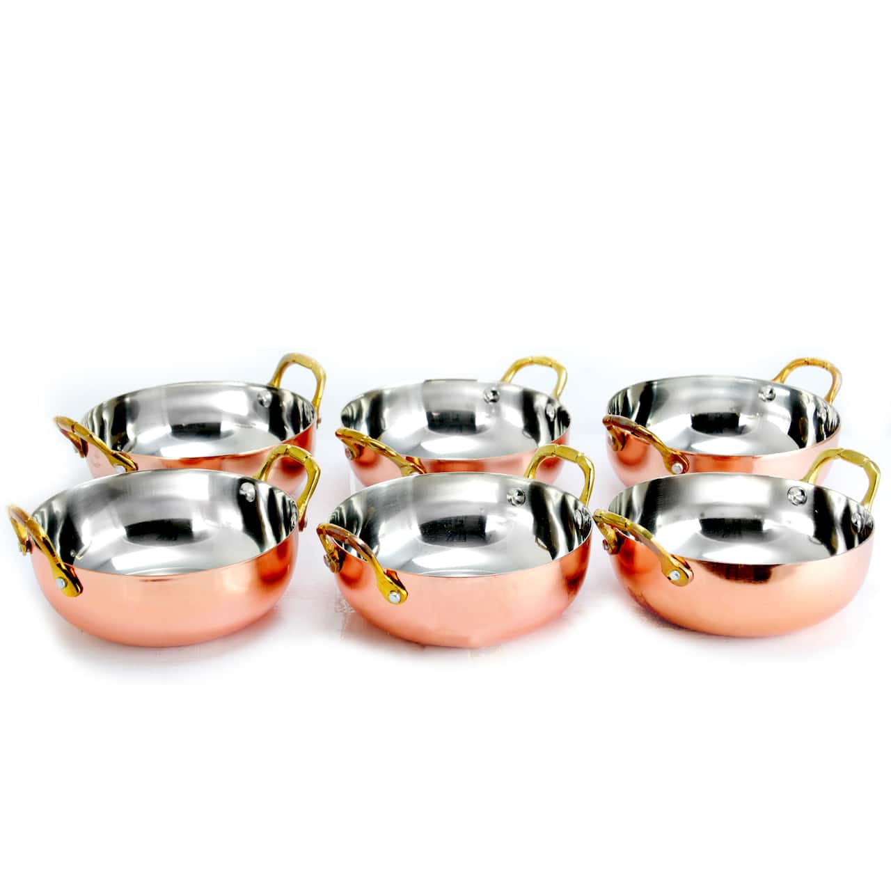 Rembrandt 5.3" Mini Copper Plated Serving Bowls, 6ct.